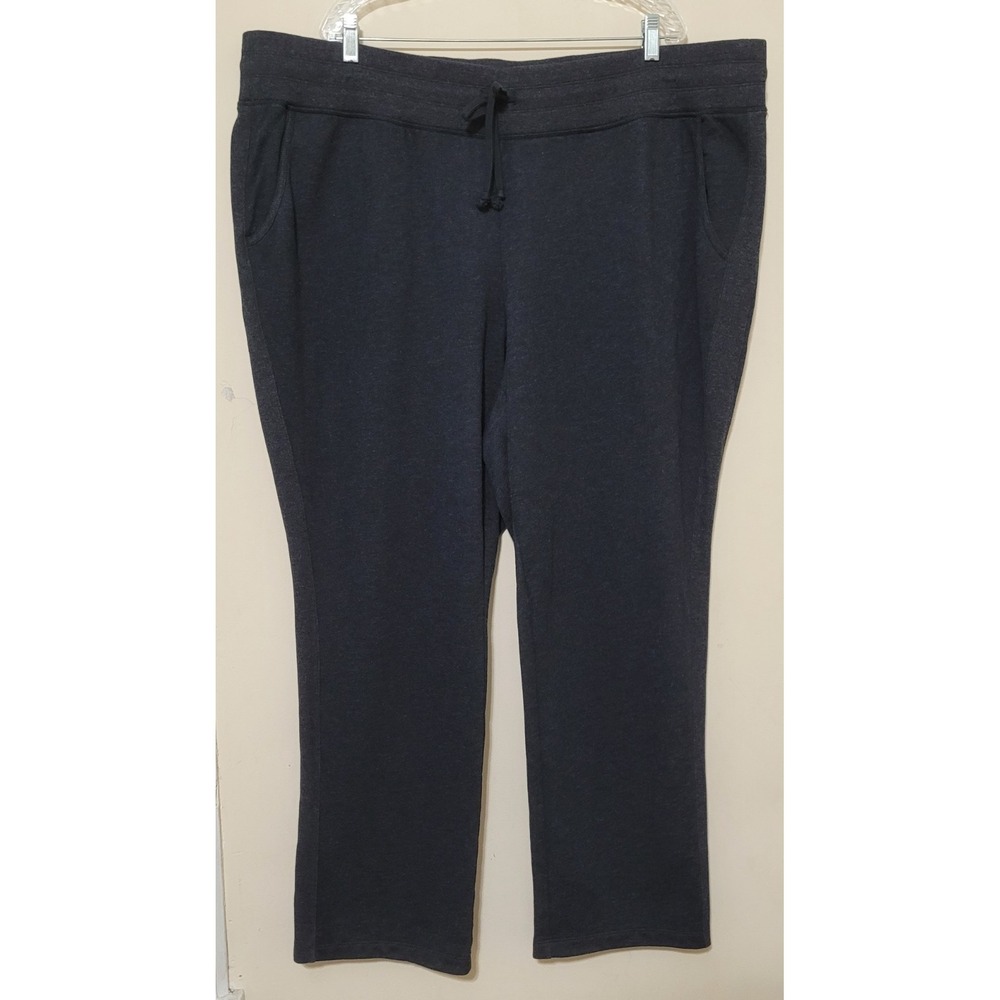 Duluth Trading Co Womens Ooh-La-Loop French Terry Straight Pants 3X Dark Gray